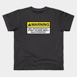 F1 Funny Race Strategy Warning Design Kids T-Shirt